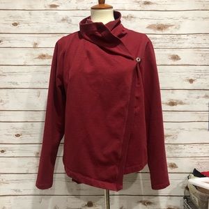 Patagonia one button sweatshirt large maroon